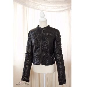 INC | Leather Jacket